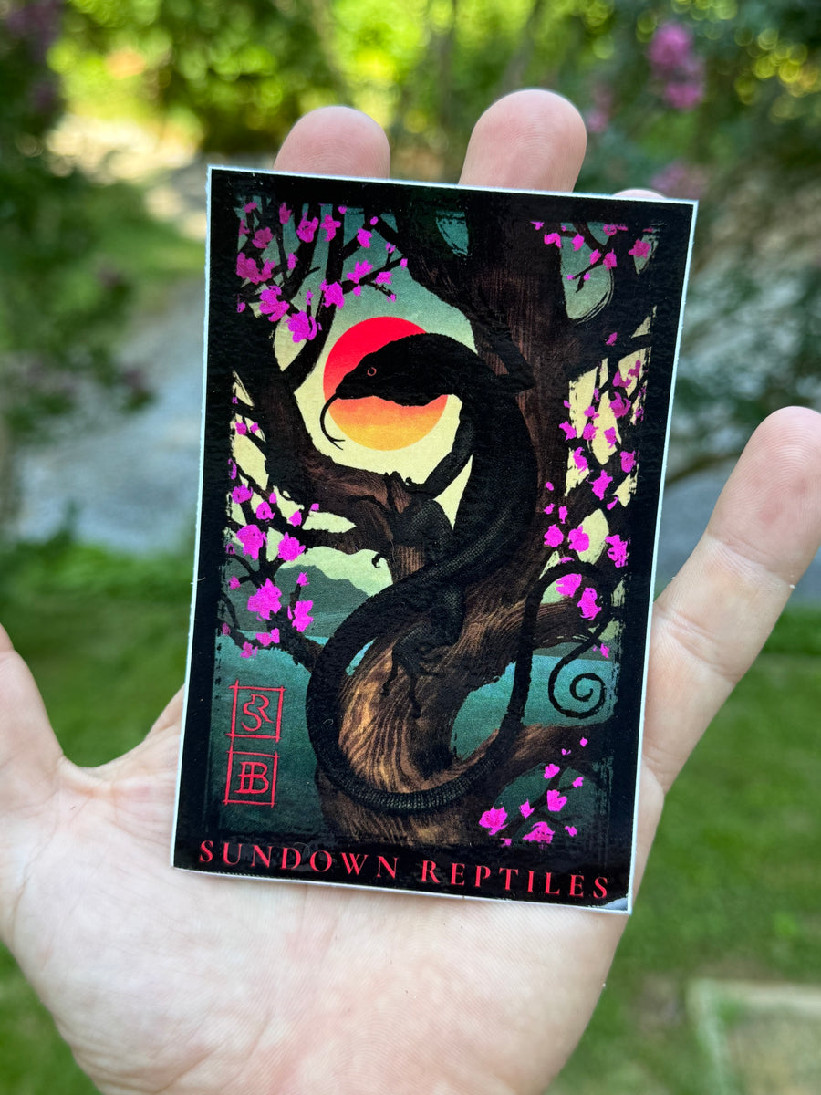 Black Tree Sakura XL Sticker - Sundown Reptiles